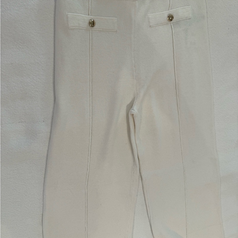 Winter White Knit Pants